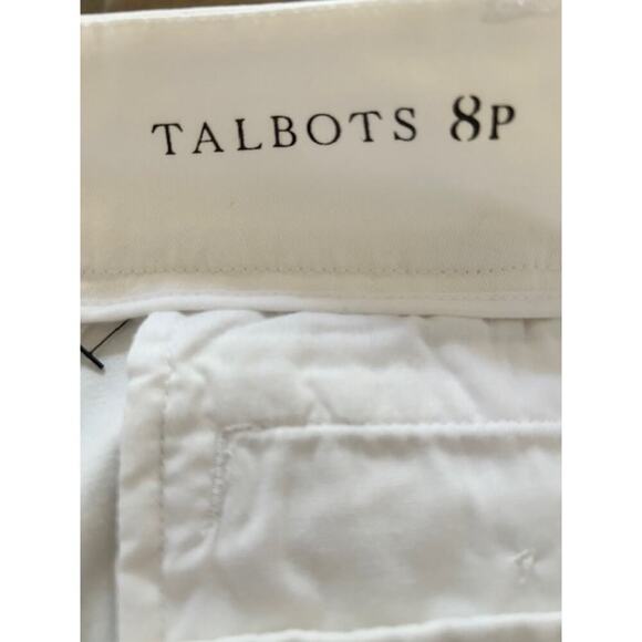 Talbots Petites The Daily Ankle Pants – White Stretch Cotton 8P - Picture 3 of 5